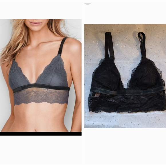 BUY 1 GET 1 FREE VICTORIA SECRET BLACK MESH BRA - Picture 1 of 11